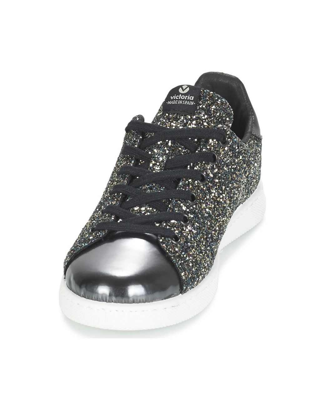 Victoria Black Deportivo Basket Glitter Shoes (trainers)