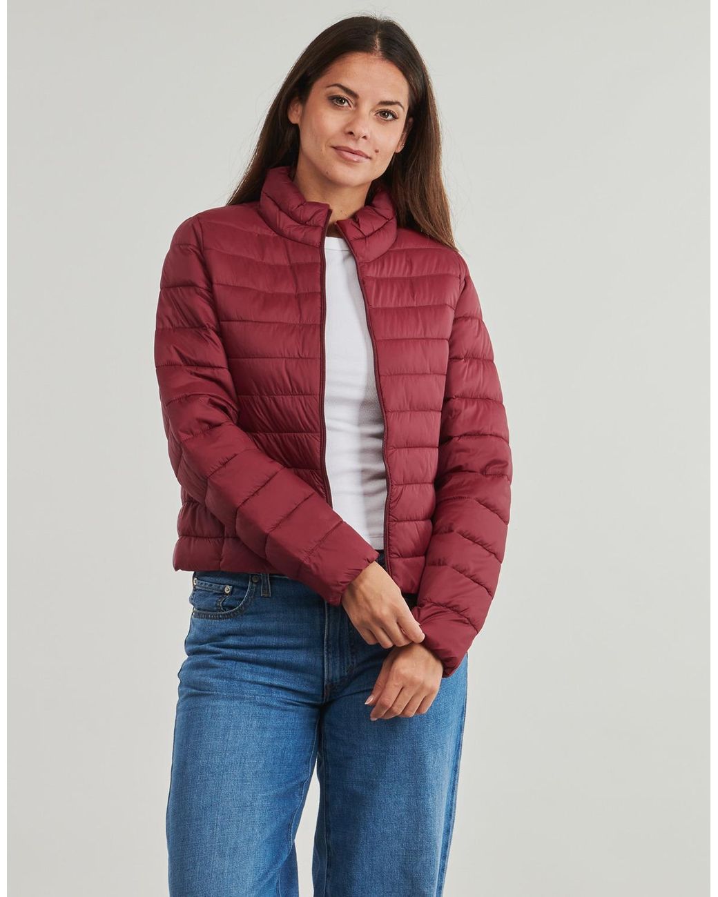 ONLY Red Duffel Coats Onltahia Lw Quilted