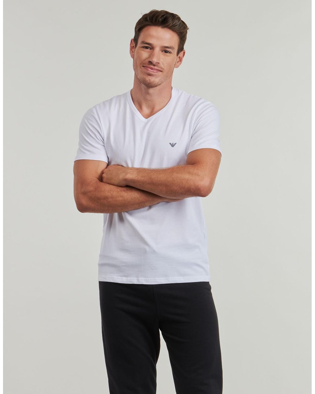Emporio Armani Blue T Shirt 2-pack Crew Neck T-shirt Af14132 for men