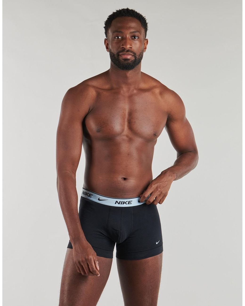 Nike Gray Boxer Shorts Essential Cotton Stretch Trunk 2 for men