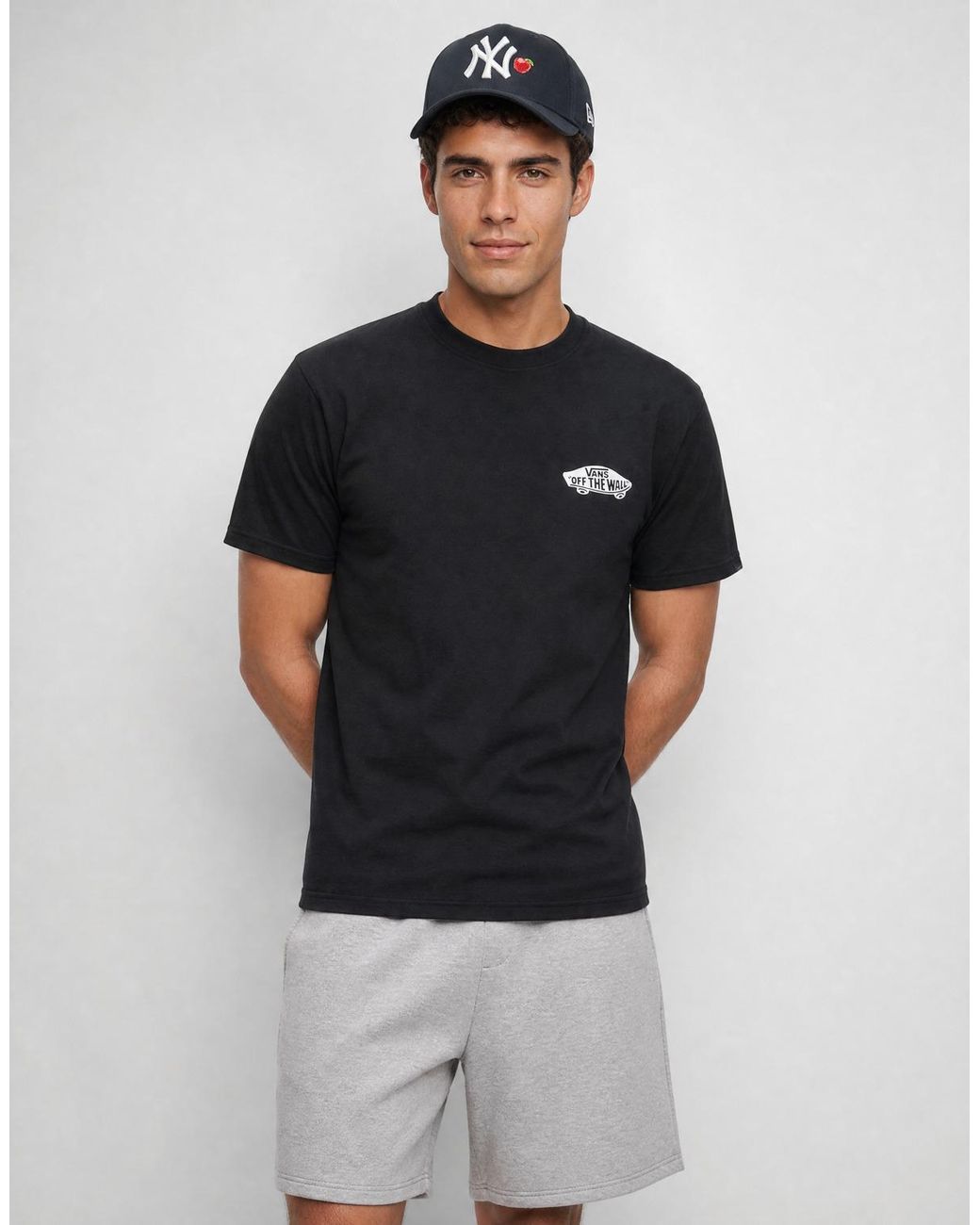 Vans Black T Shirt Double Standard Ss Tee for men
