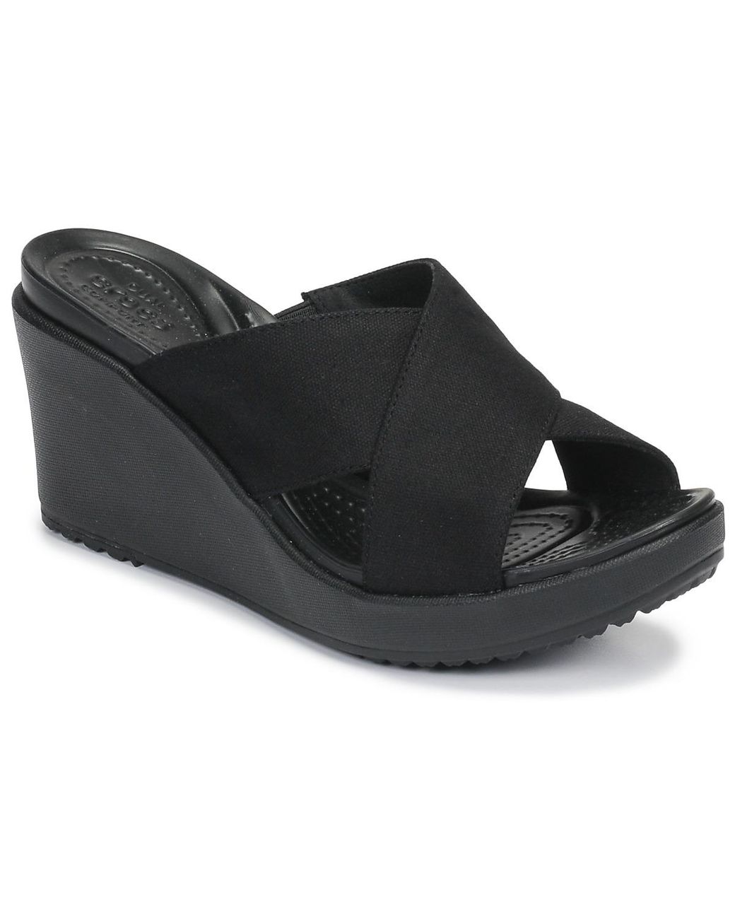 Crocs™ Leigh Ii Xstrap Wedge W Clogs in Black | Lyst UK
