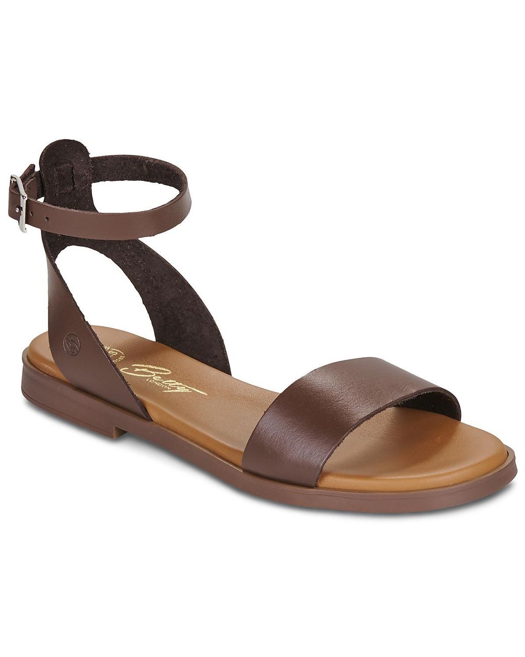 Betty London Brown Flat Sandals Gima