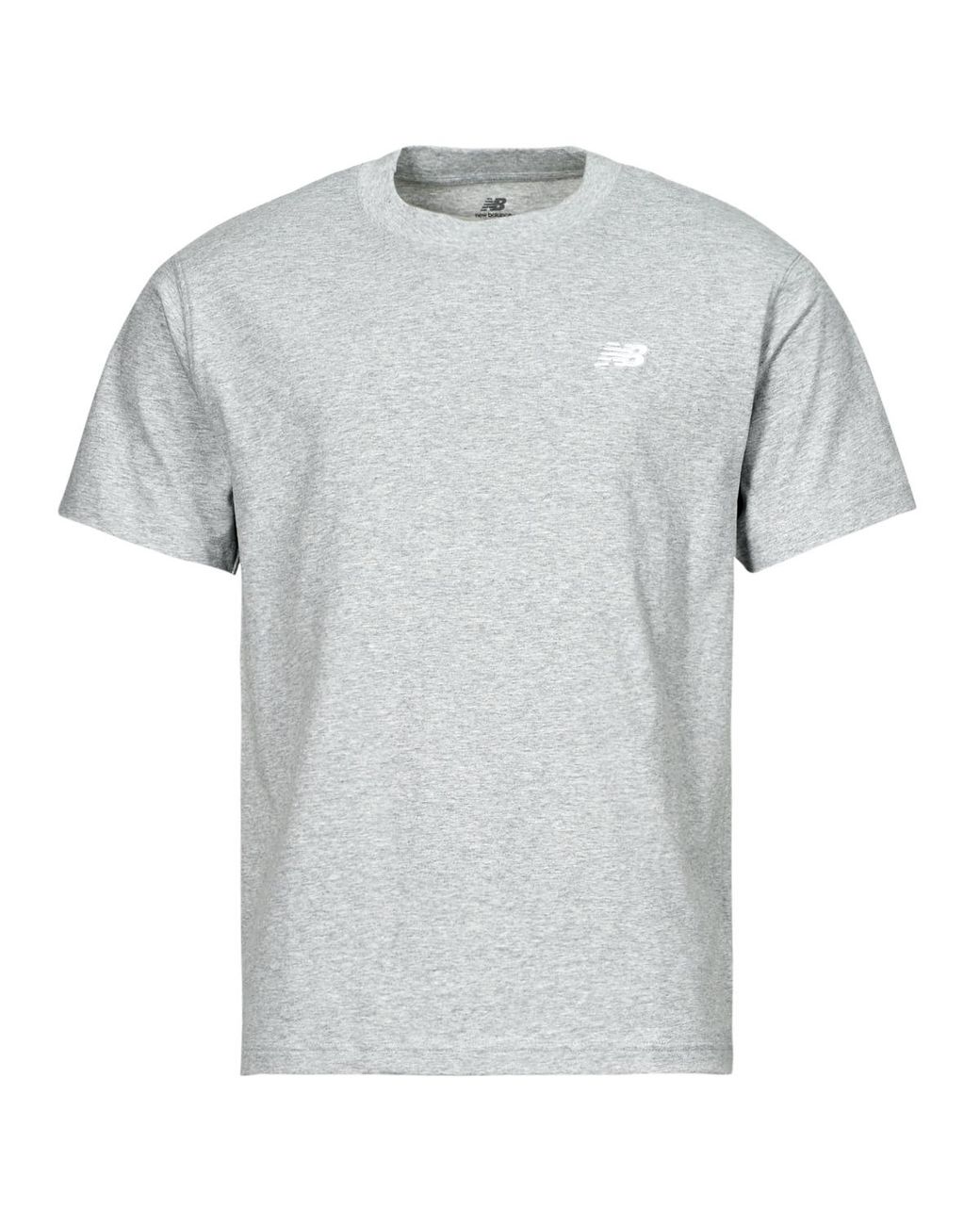 New Balance Gray T Shirt Small Logo Jersey Tee for men