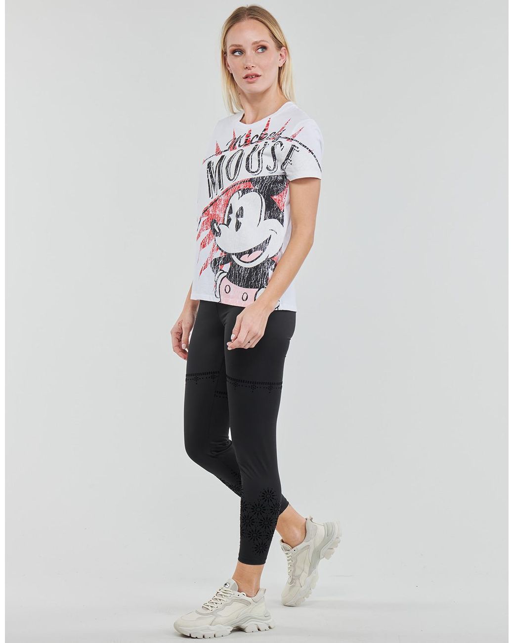 Desigual White Ts_mickey Boom T Shirt