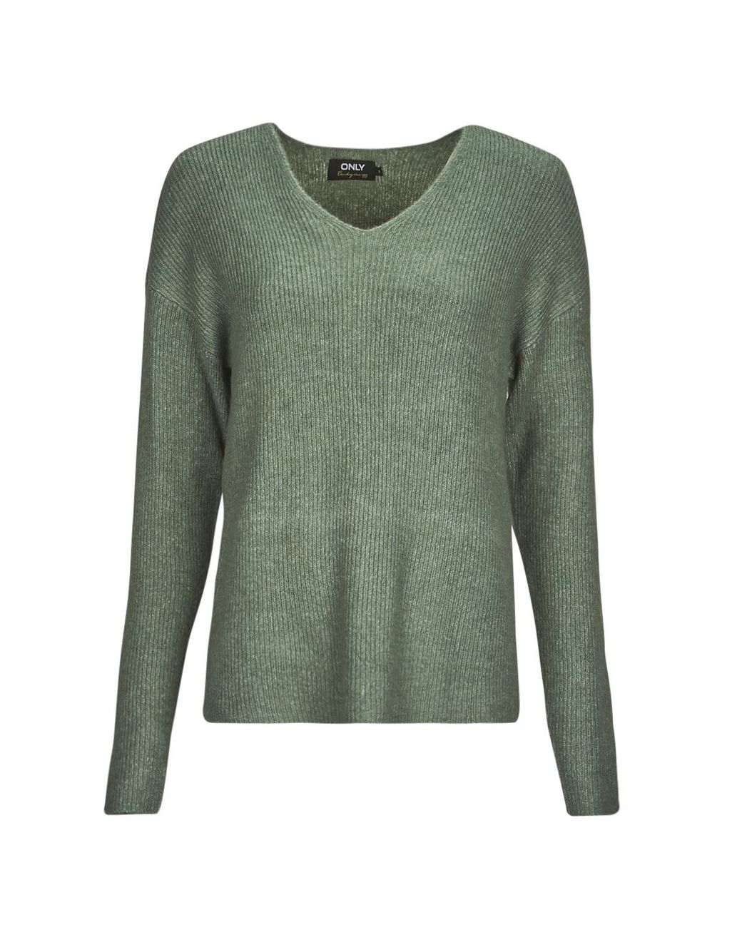 ONLY Green Sweater Onlcamilla V-neck L/s Pullover Knt