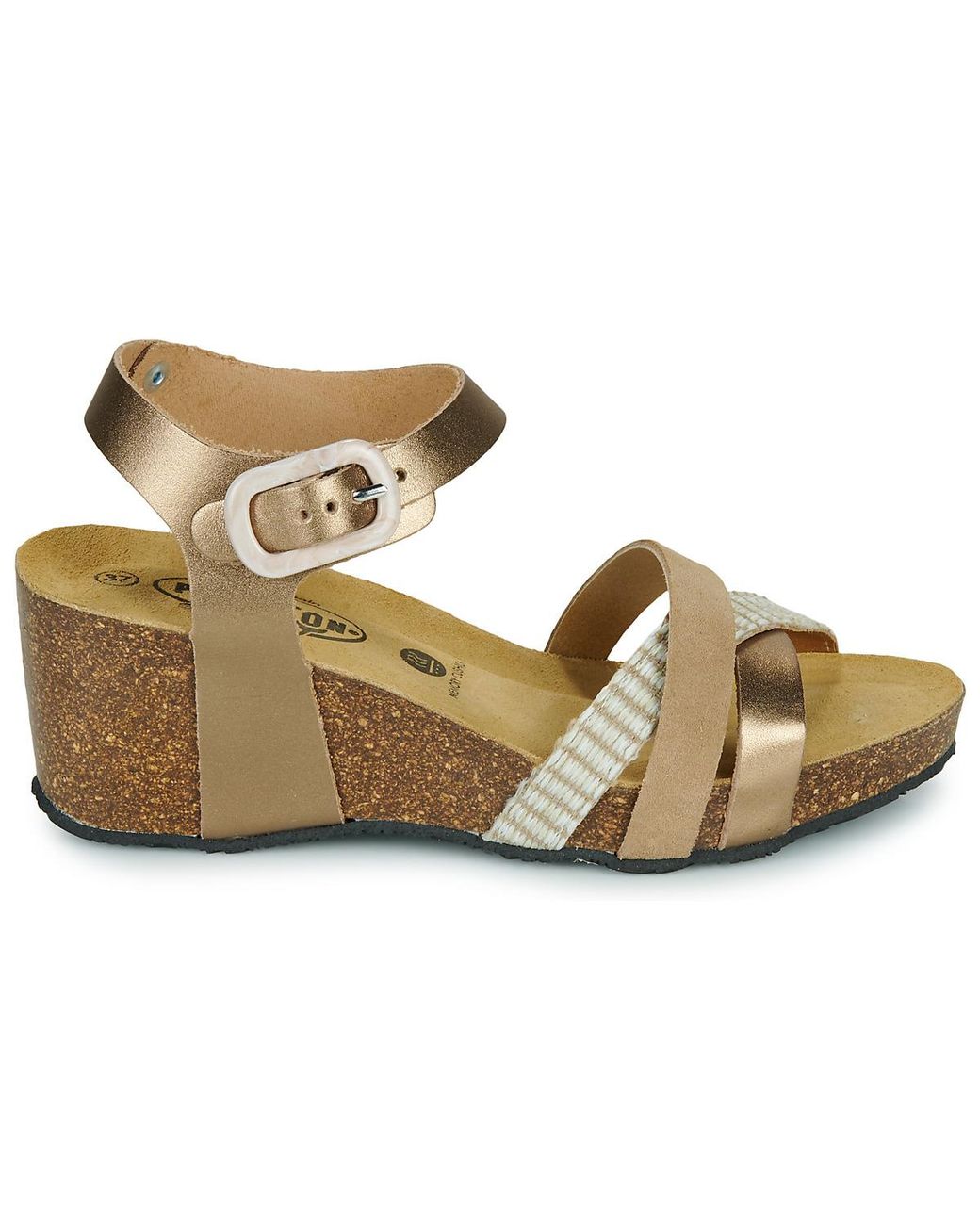 Plakton Metallic Wedge Sandals Bridge