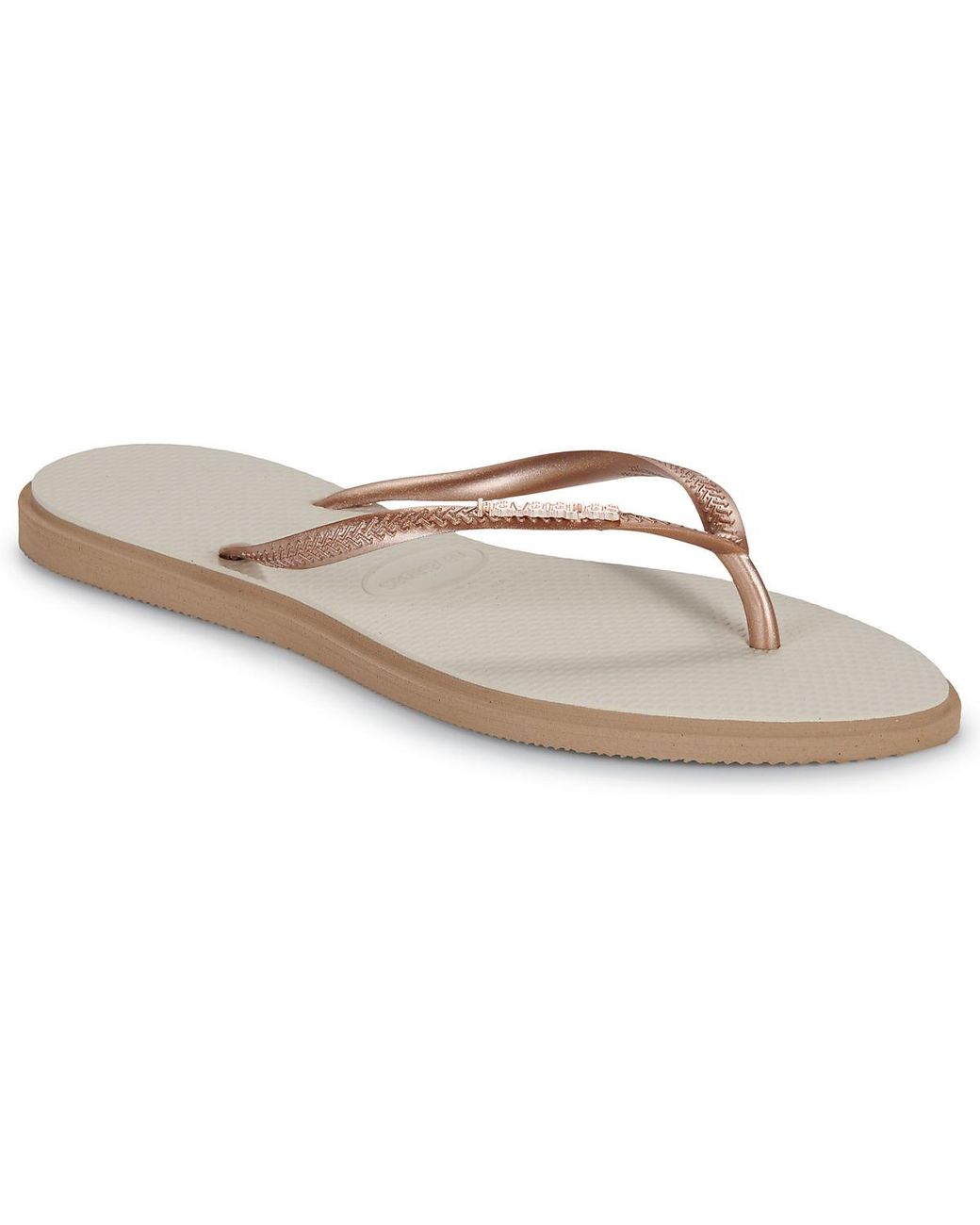 Havaianas White Flip Flops / Sandals (shoes) Slim Point