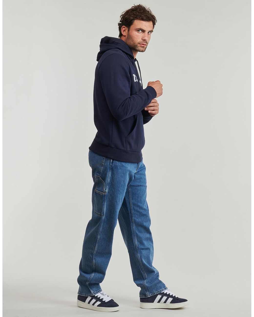 Champion Blue Hoodies Hooded Sweatshirt for men