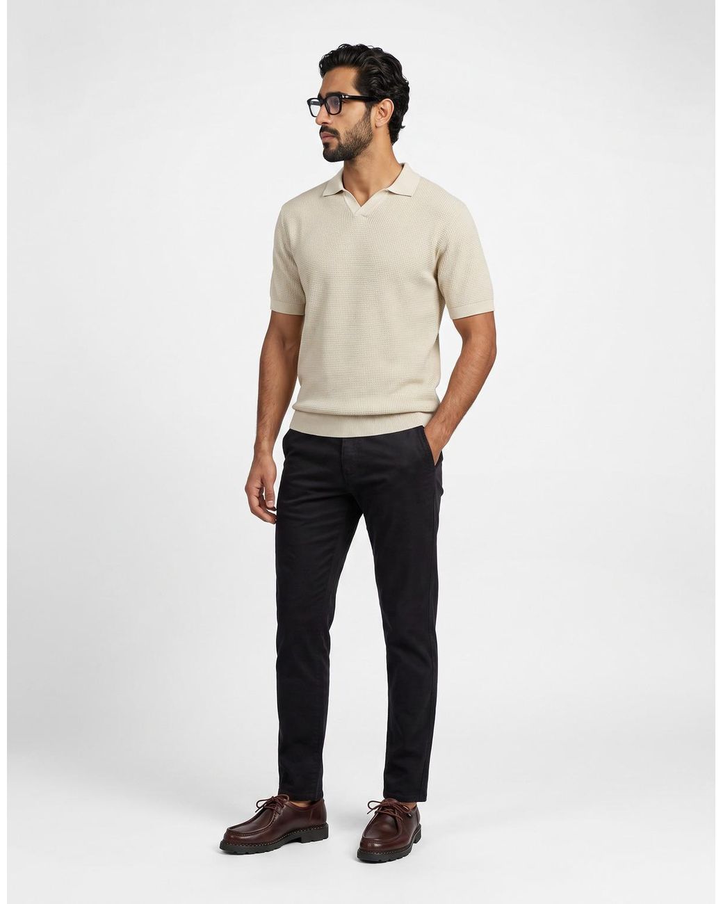 Jack & Jones Black Trousers Jpstollie Vance Chino for men