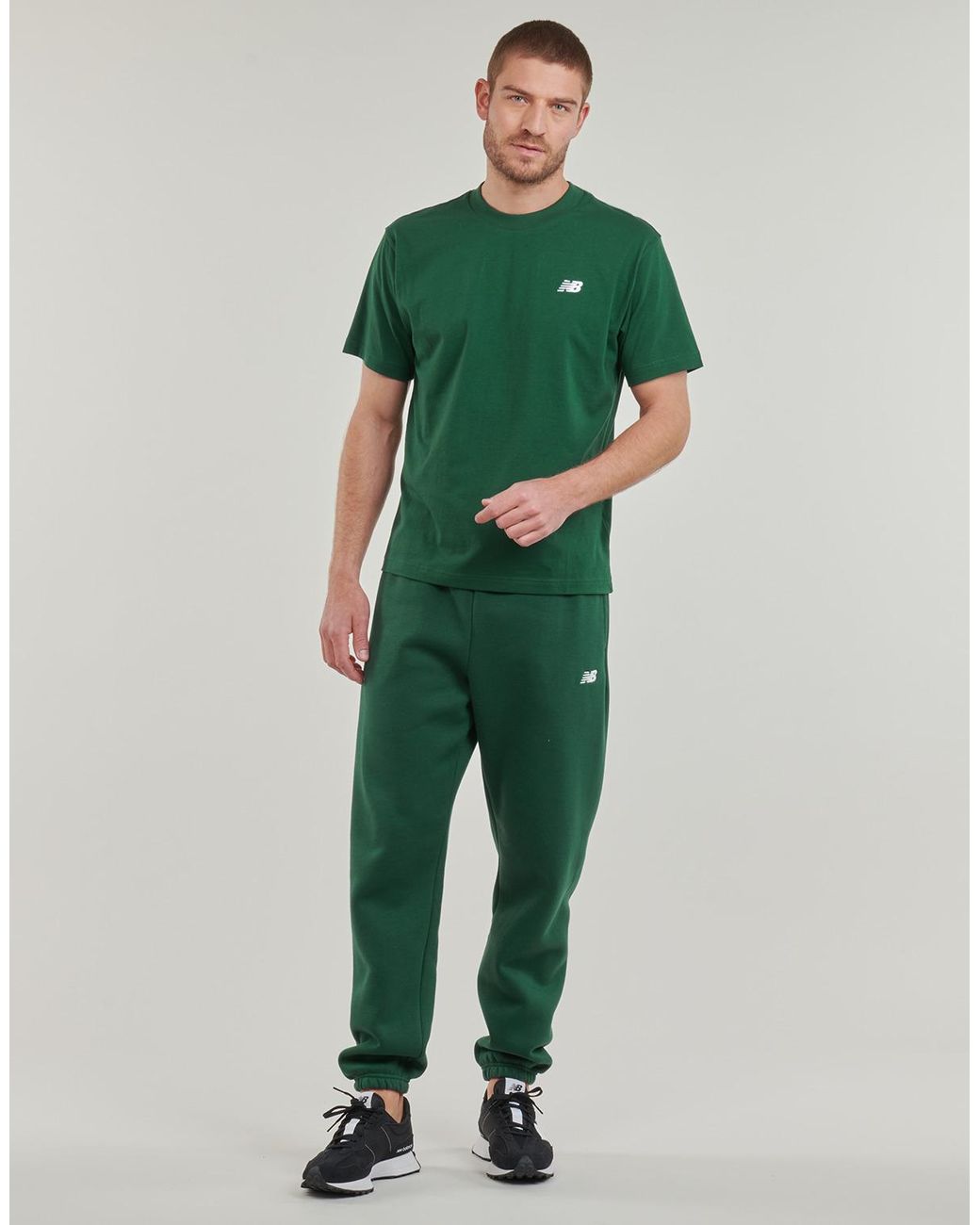 New Balance Green T Shirt Small Logo Jersey Tee for men