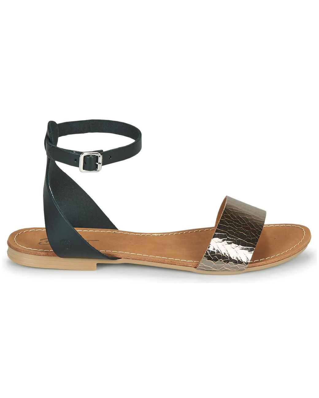 Betty London Metallic Flat Sandals Gimy