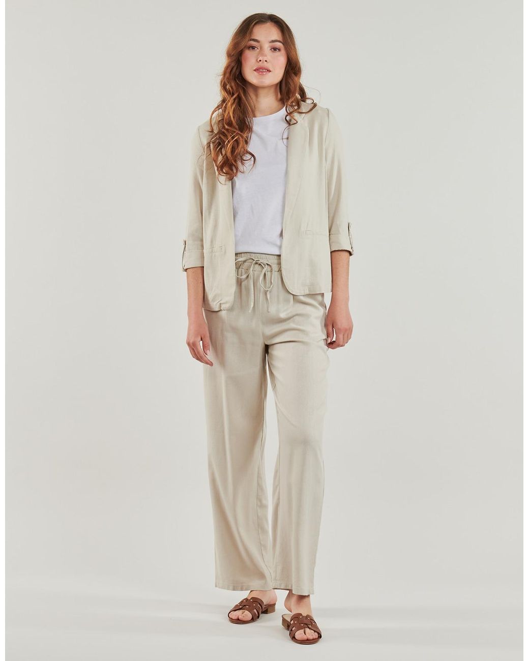 Vero Moda White Wide Leg / Harem Trousers Vmjesmilo