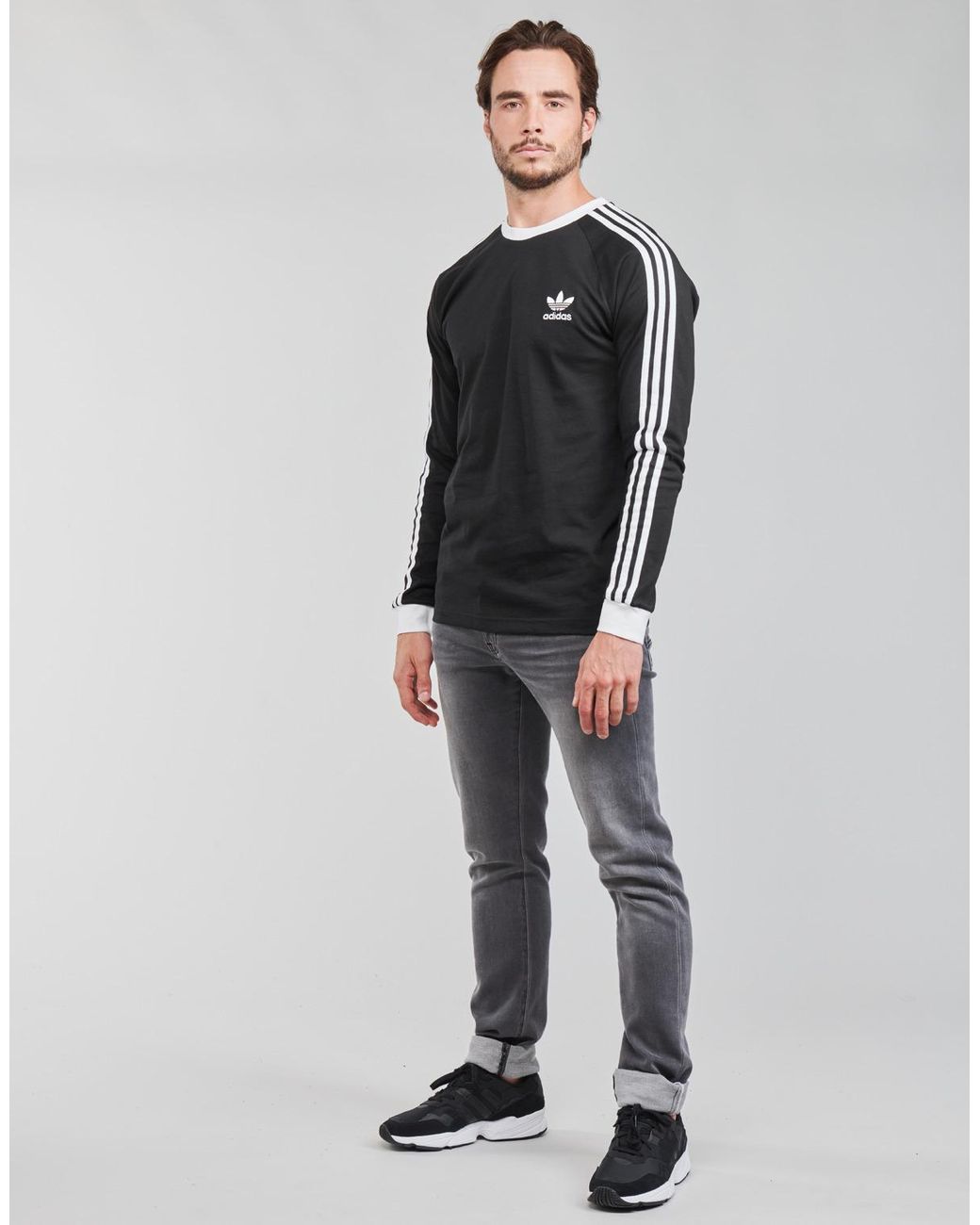adidas 3 str ls tee