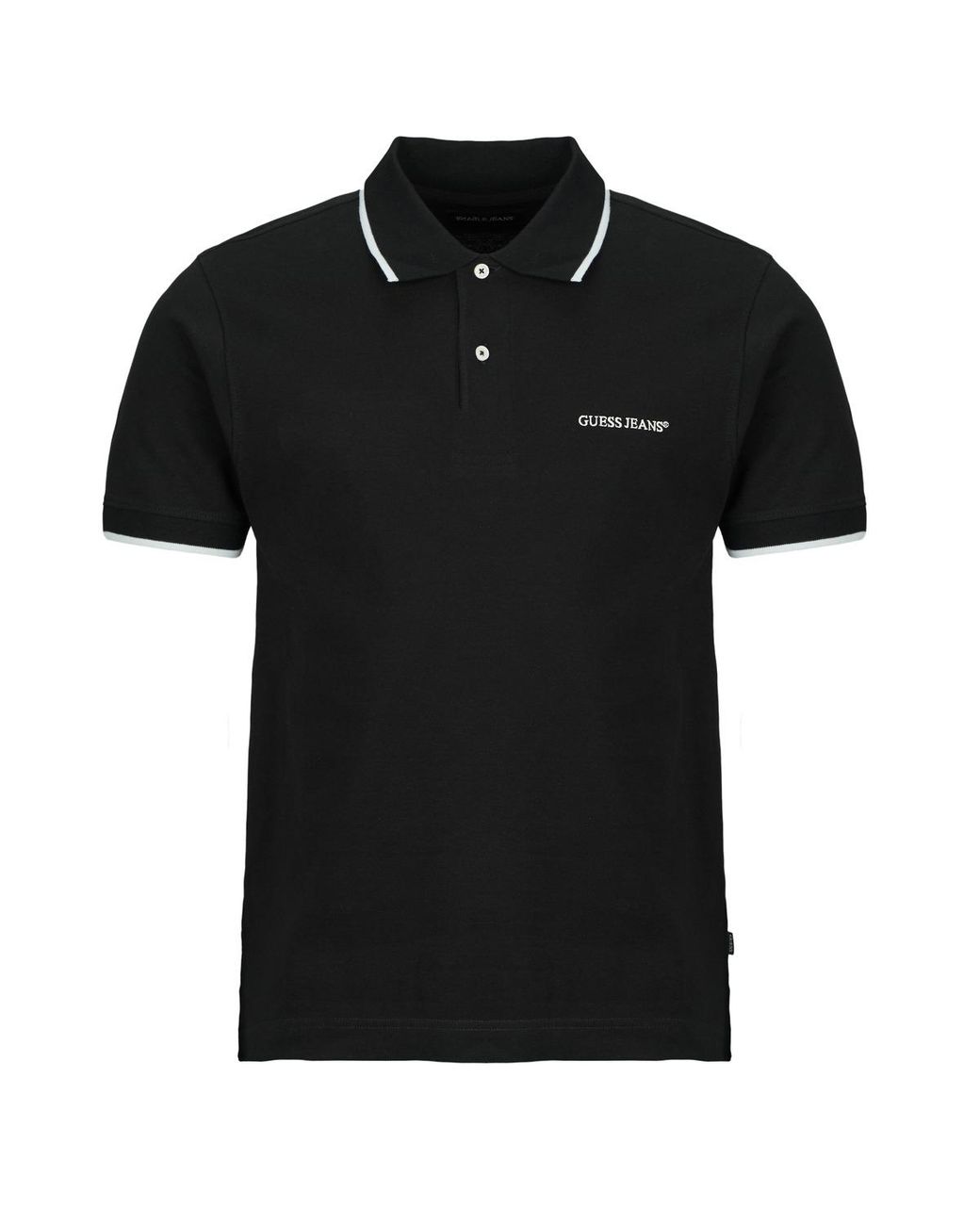 Guess Black Polo Shirt Reg Embro Ss Polo Tipping for men
