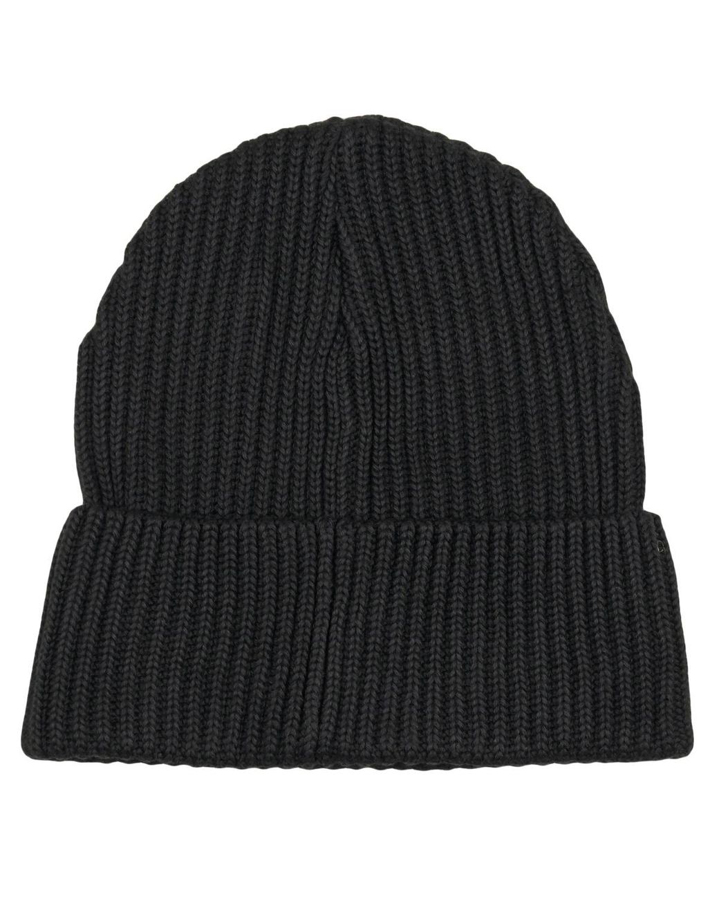 Patagonia Black Beanie Fishermans Rolled Beanie