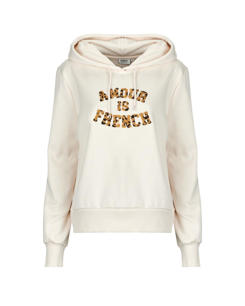 ONLY White Hoodies Onlmaia L/s Believe Hood