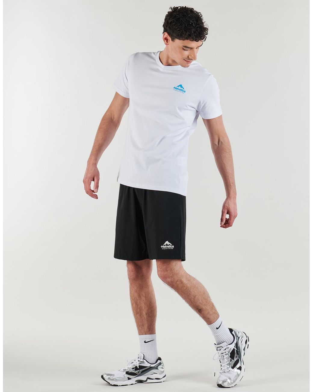 Helvetica Black Shorts Montagne for men