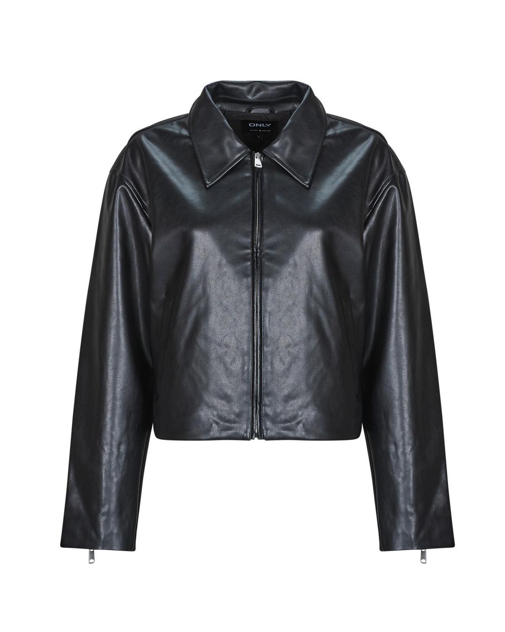 ONLY Black Leather Jacket Onlnicki Faux Leather