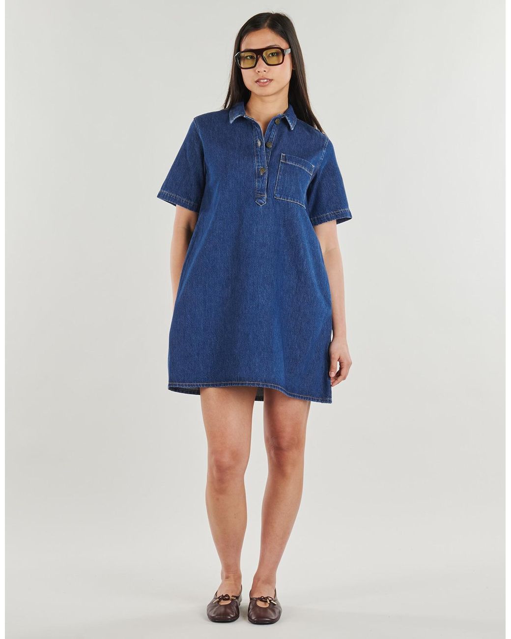 JJXX Blue Dress Jxamara Sille Ss Short