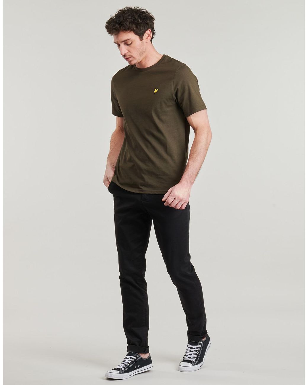 Lyle & Scott Green T Shirt Plain T-shirt for men
