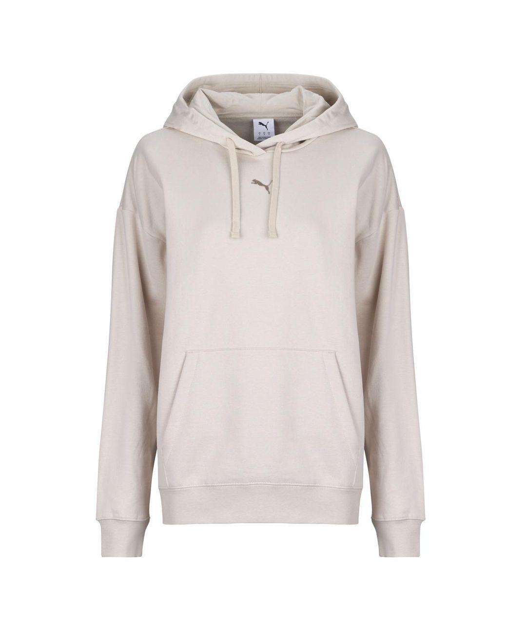 PUMA Gray Sweatshirts Ess Centered Cat Logo Relaxed Hoodie Fl