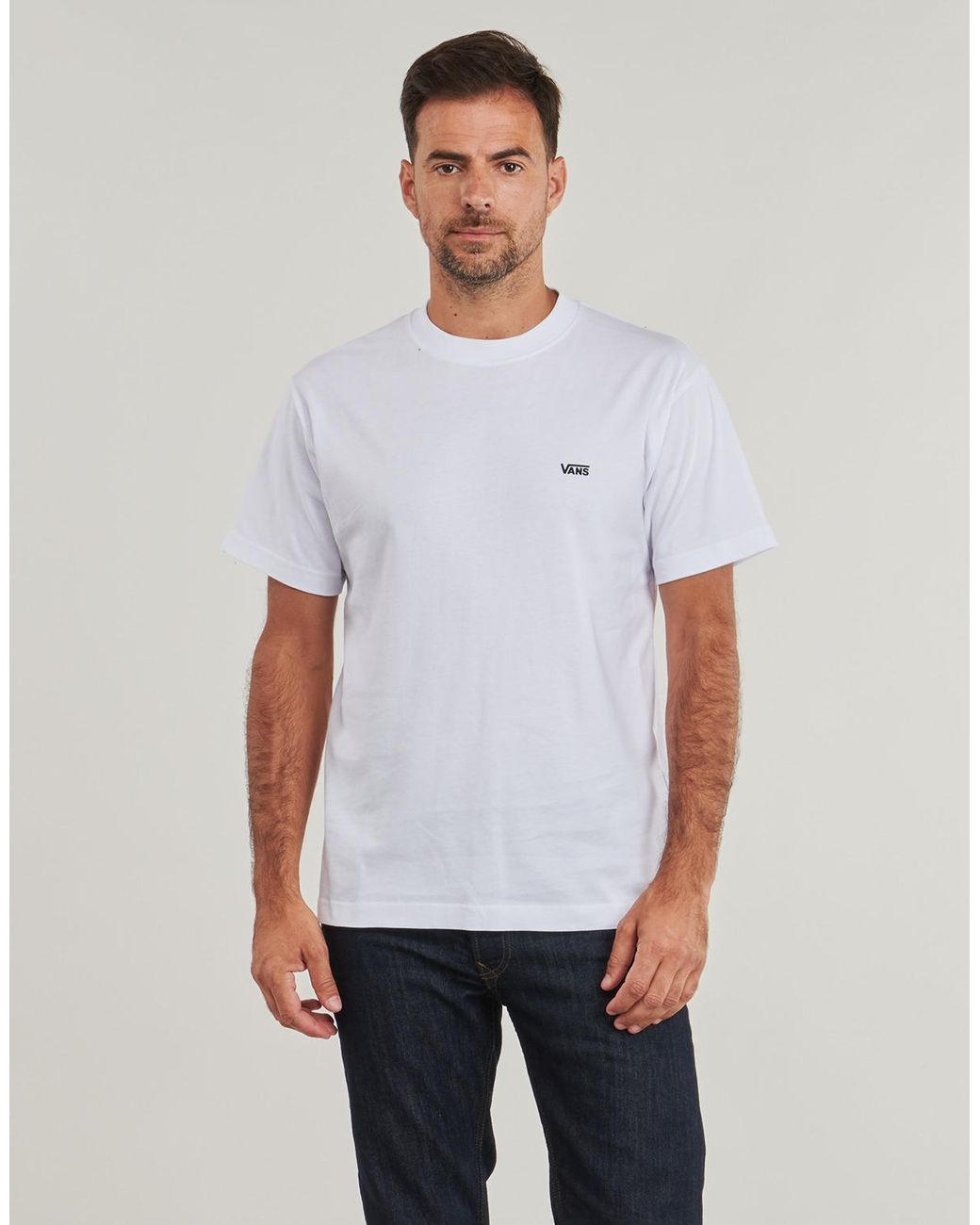 Vans White T Shirt Left Chest Ss for men