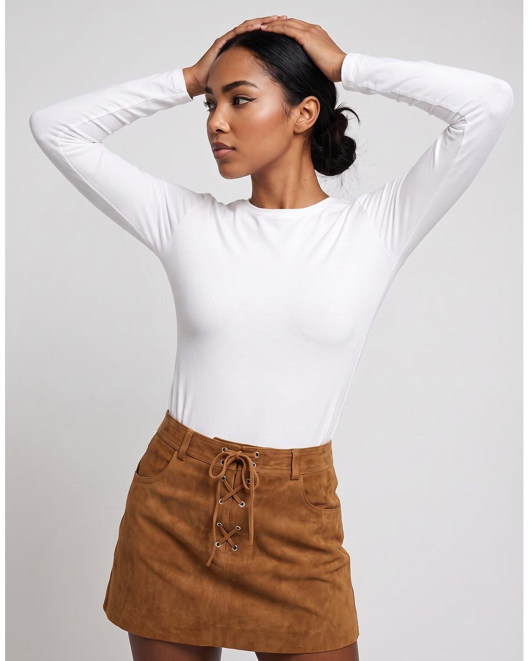 ONLY White Sweater Onlbamboo L/s O-neck Top