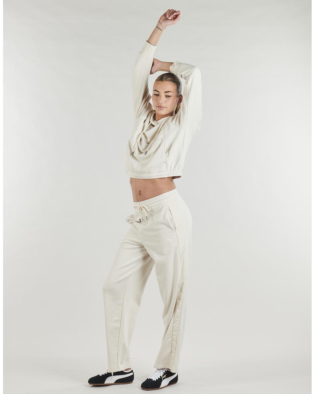 PUMA Natural Tracksuit Bottoms Her Comfort High-waist Wide Leg Pants