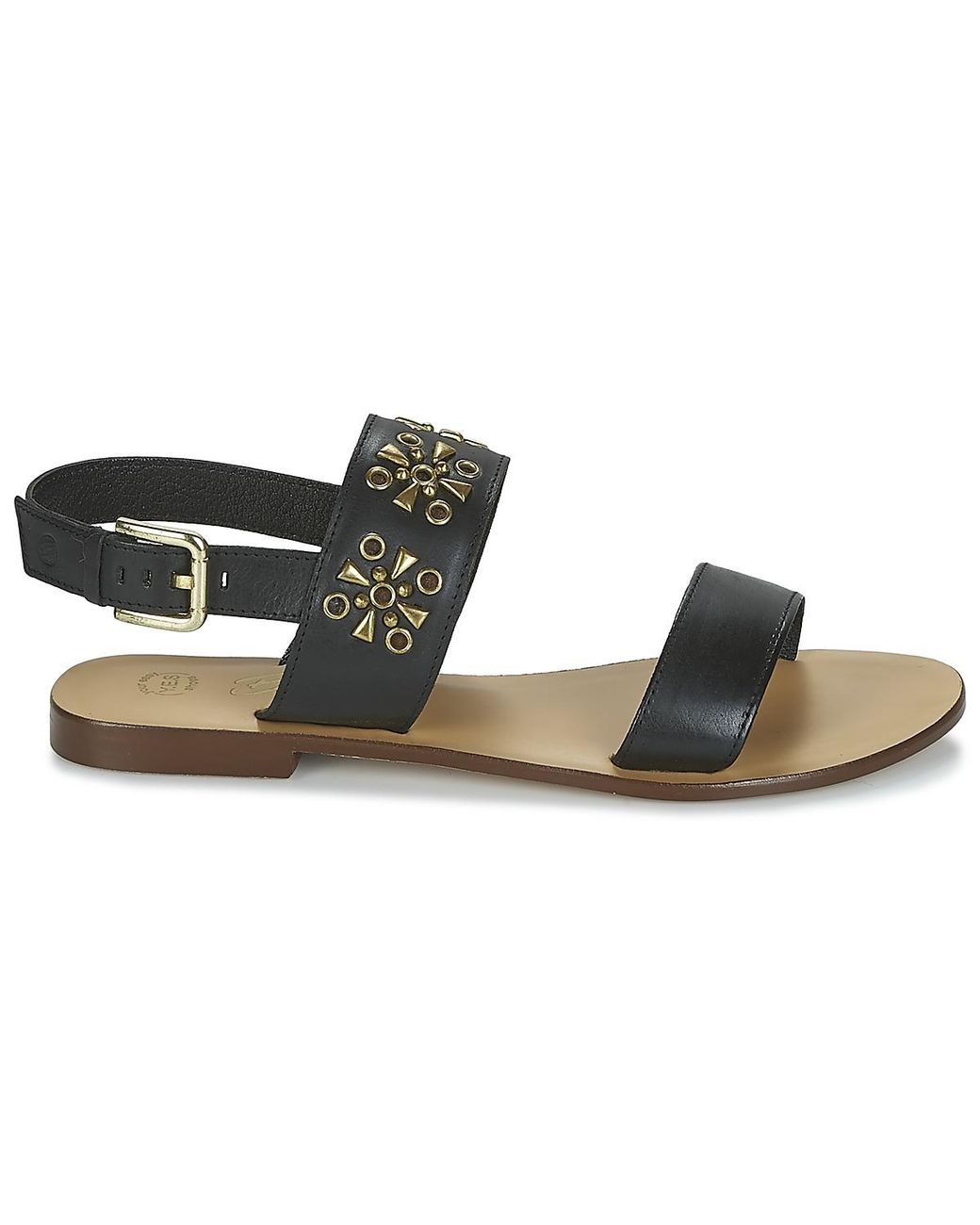 Betty London Metallic Flat Sandals Ikimi