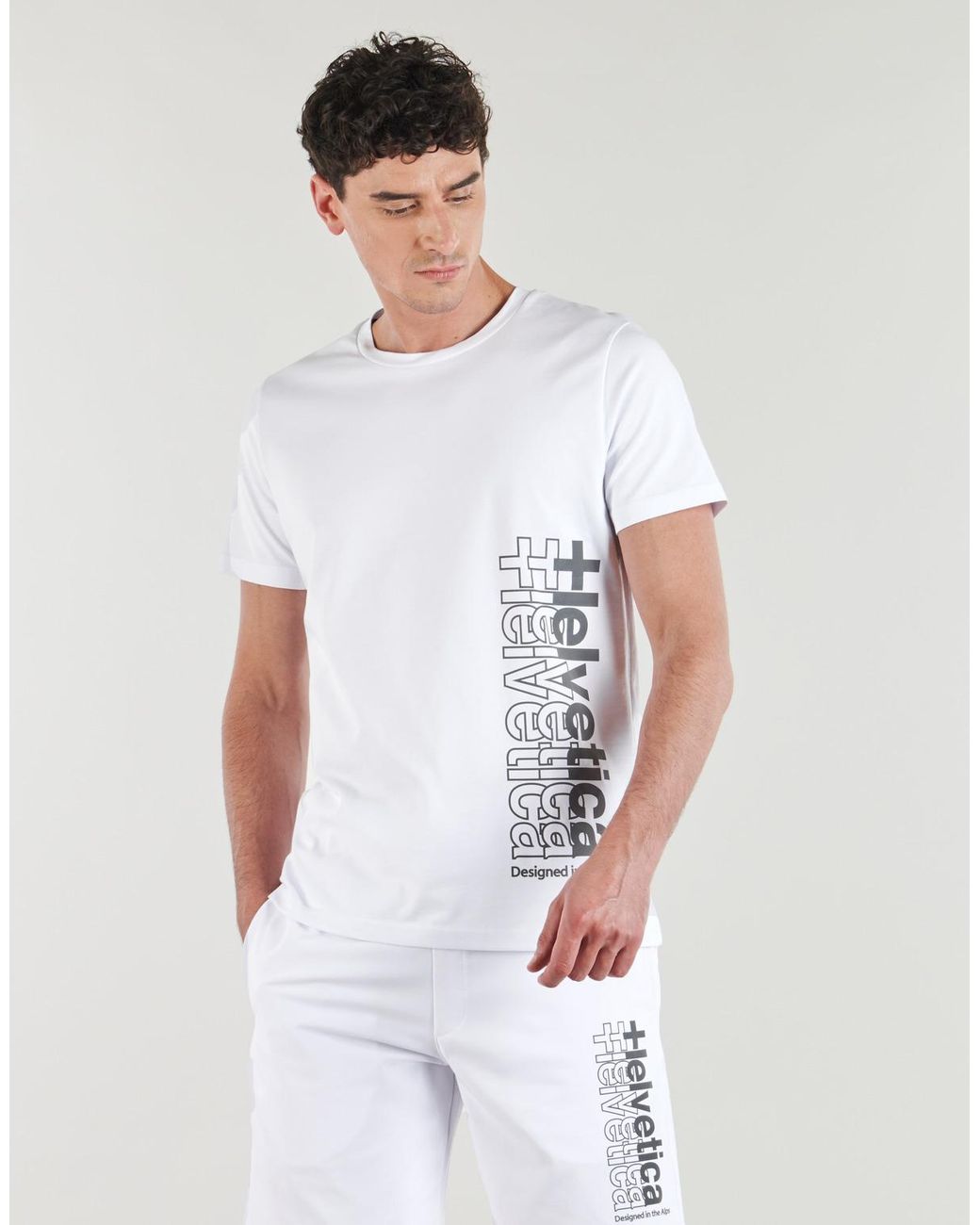 Helvetica White T Shirt Oakland for men