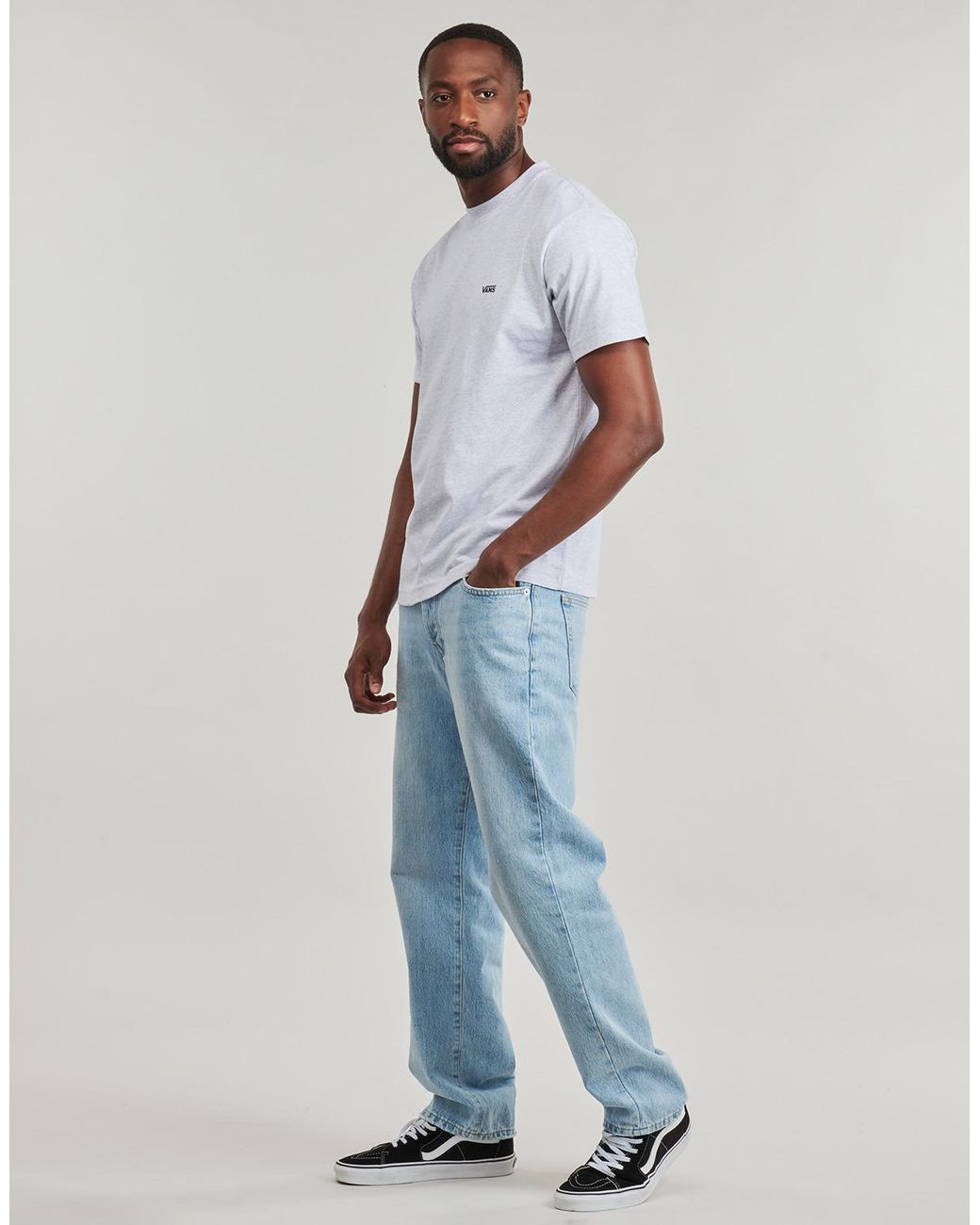Vans Blue T Shirt Left Chest Ss for men