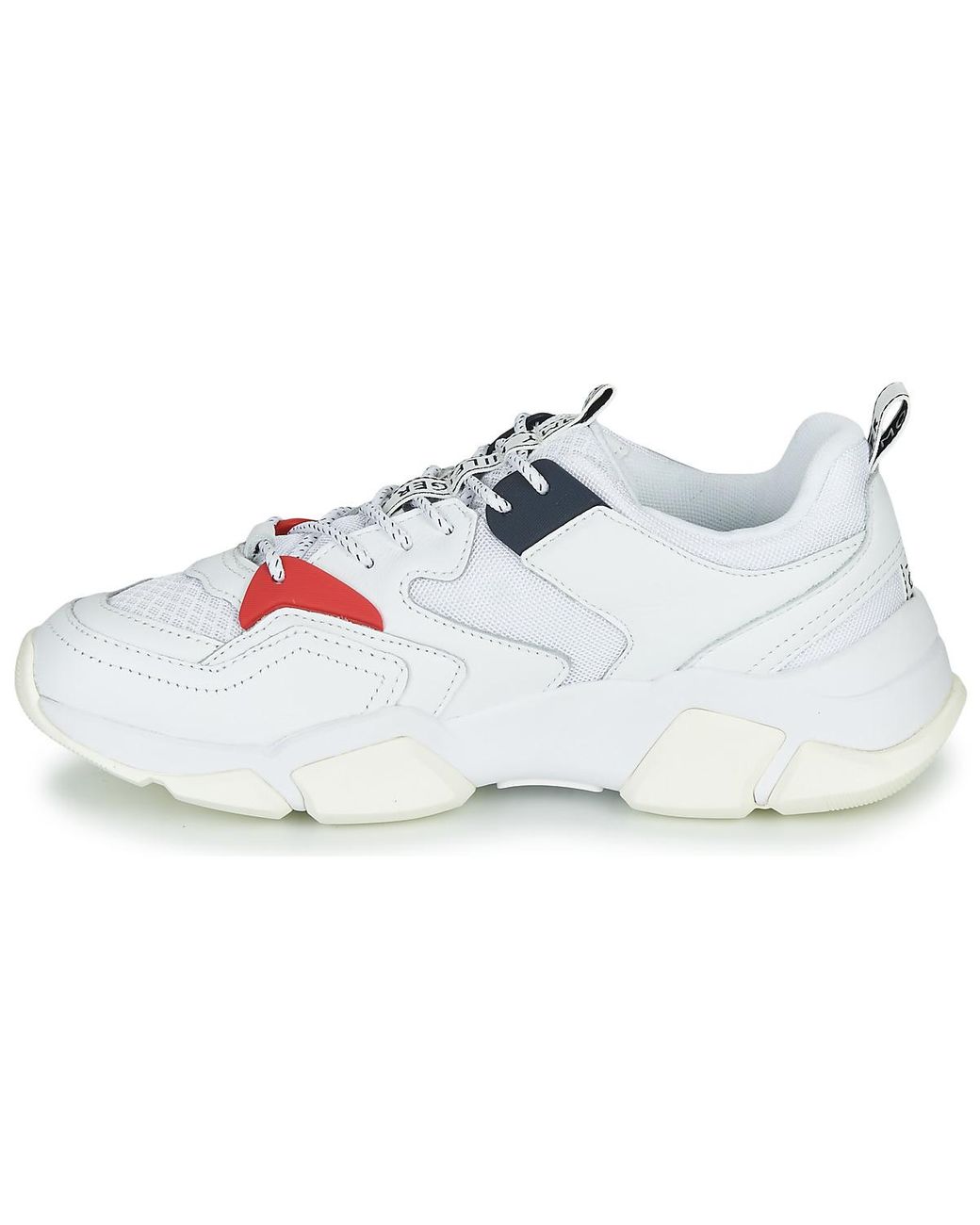 Tommy Hilfiger Wmn Chunky Mixed Textile Trainer Shoes (trainers) in White |  Lyst UK