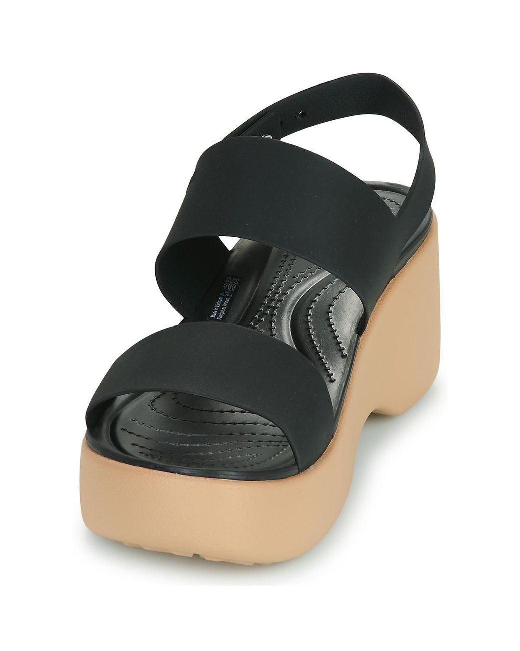 CROCSTM Black Flat Sandals Brooklyn Sky Sandal