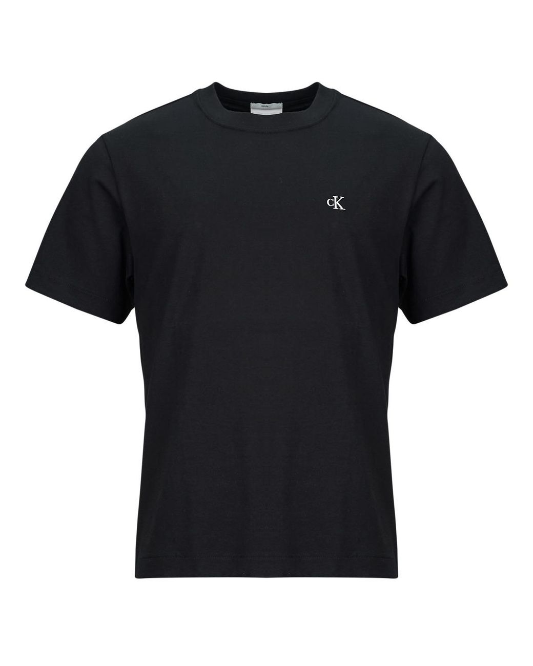 Calvin Klein Black T Shirt Ss Easy Monogram Tee for men