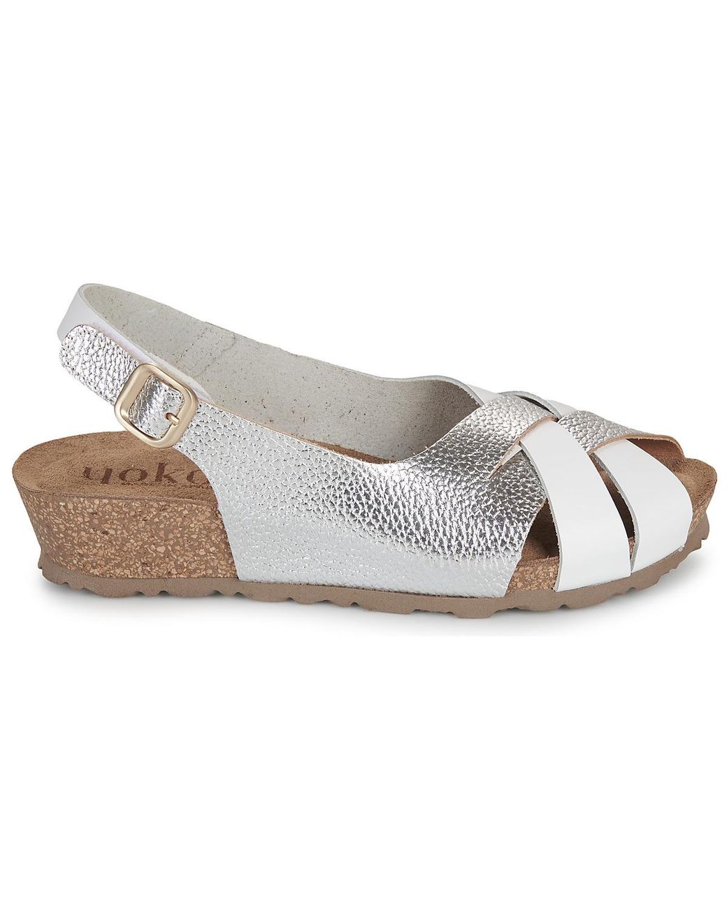 Yokono Metallic Wedge Sandals Monaco