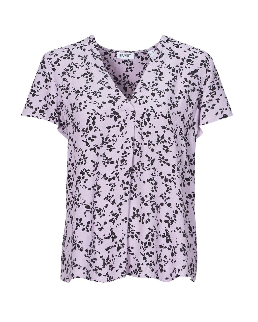 Esprit Purple Blouse Ski V Neck Blou