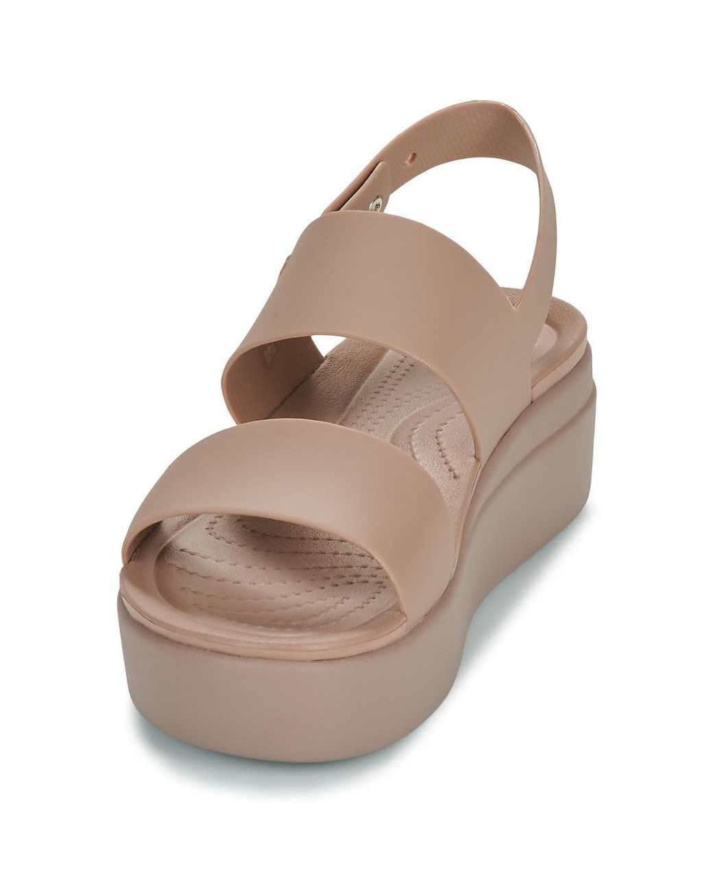 CROCSTM Brown Flat Sandals Brooklyn Low Wedge