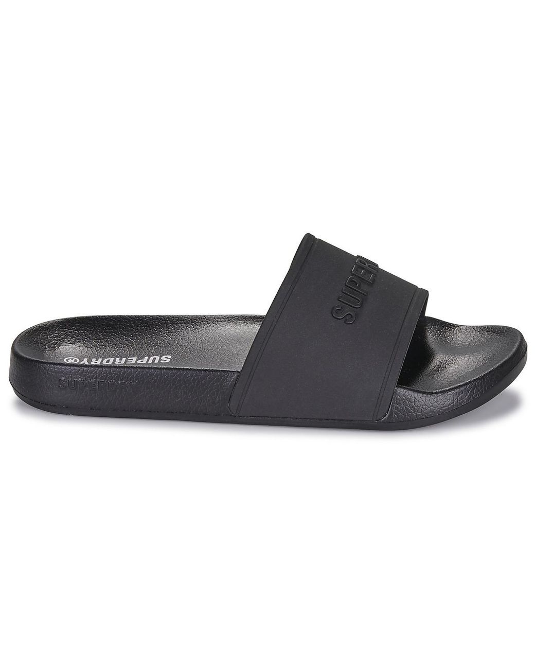 Superdry Black Tap-dancing Claquette Plage Logo for men