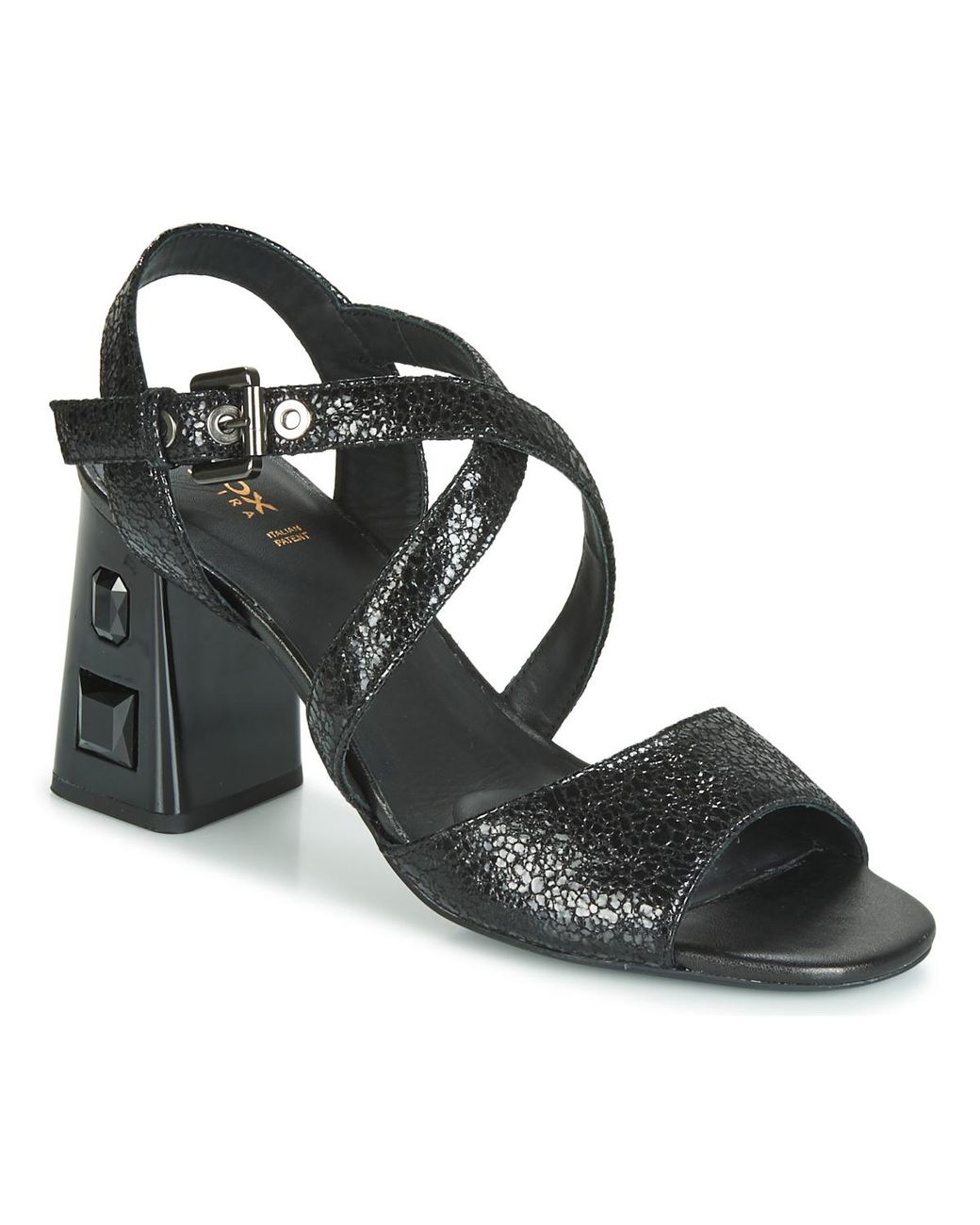 Geox Leather D Seyla Sandal High Plus A Open Toe in Black - Save 31% | Lyst  UK