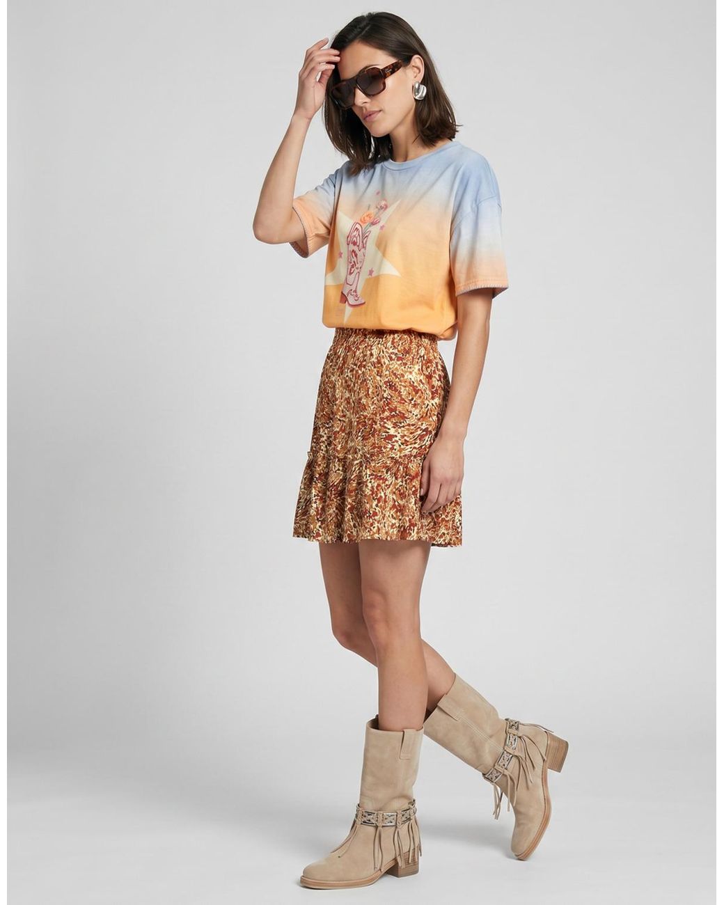 Betty London Orange Pekka Skirt