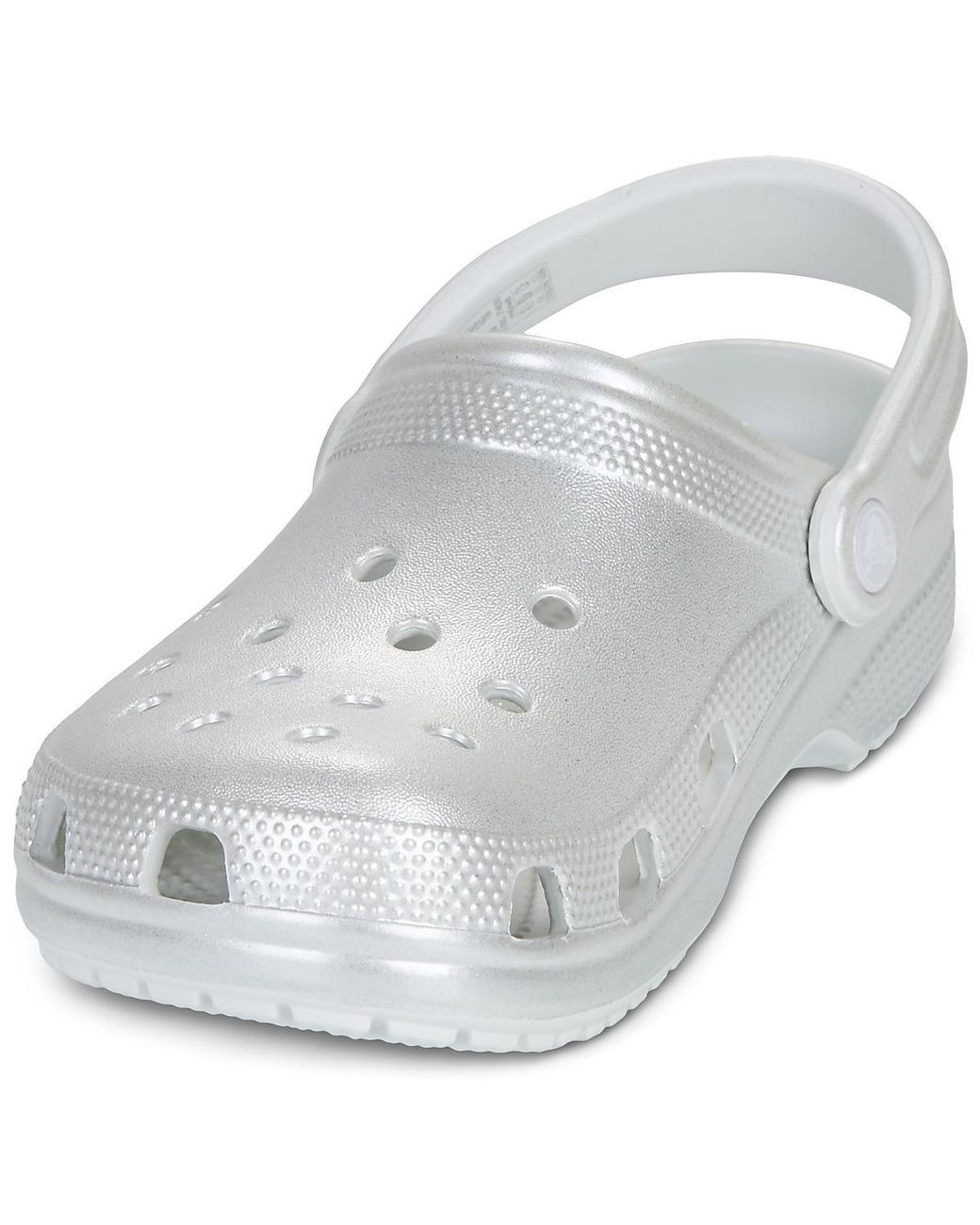 CROCSTM White Clogs (shoes) Classic Tinted Metallic Clog