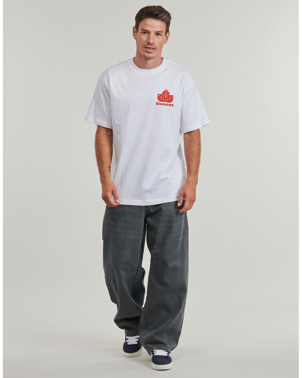 Element White T Shirt Sporting Ss for men