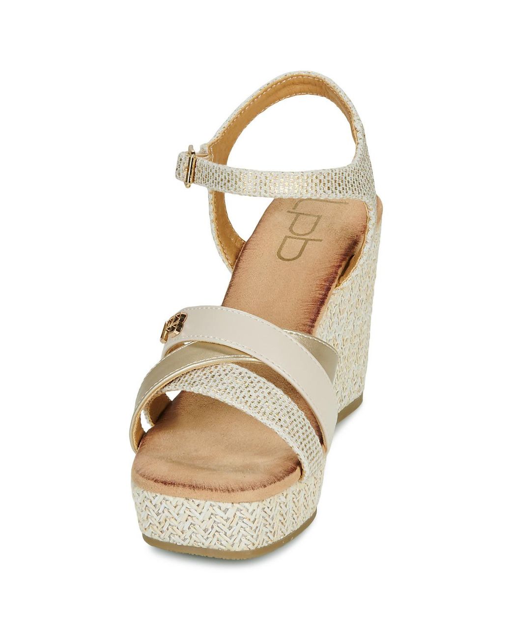 Les Petites Bombes Metallic Wedge Sandals Luna