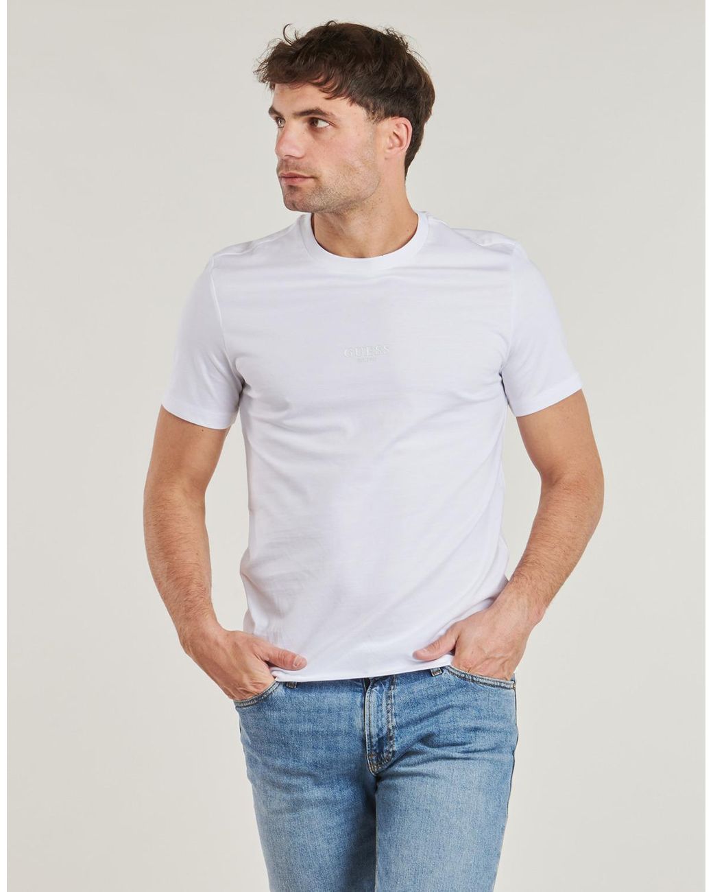 Guess Blue T Shirt Aidy for men