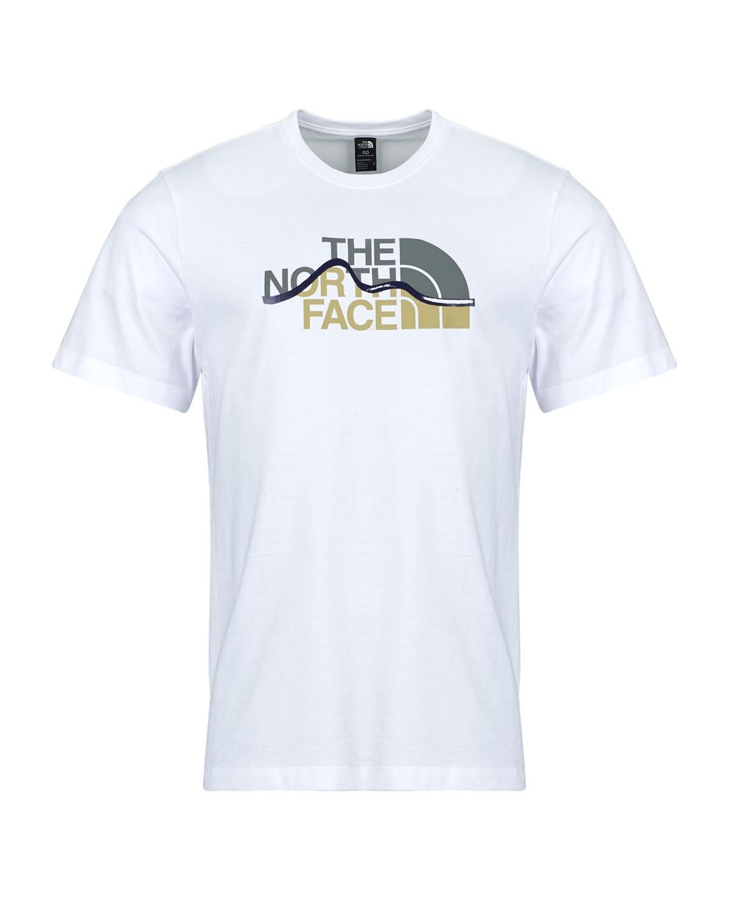 The North Face White T Shirt Mountain Line Regular Short Sleeve Tee Tnf for men