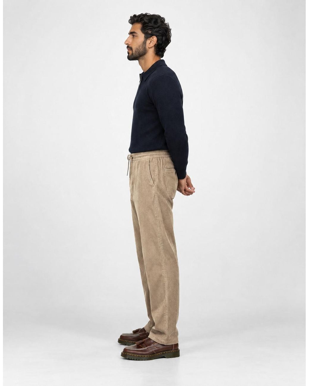 Jack & Jones Natural Straight Trousers Jpstkane Heath Corduroy for men