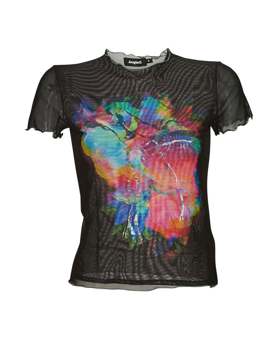 Desigual Black T Shirt Ts_tulip