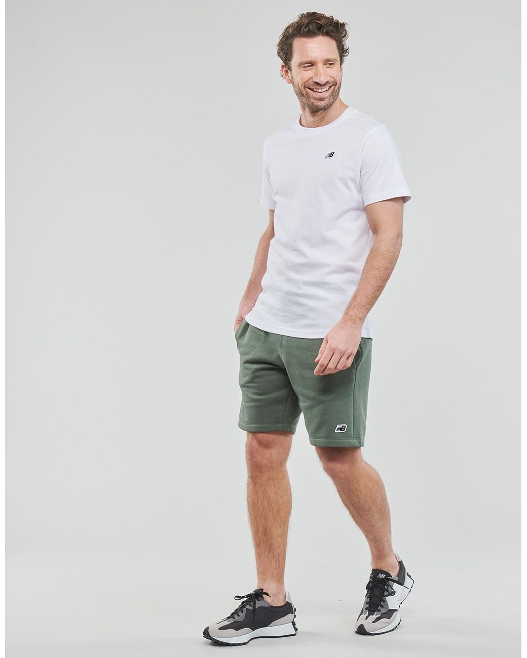 New Balance White T Shirt Small Logo Tee for men