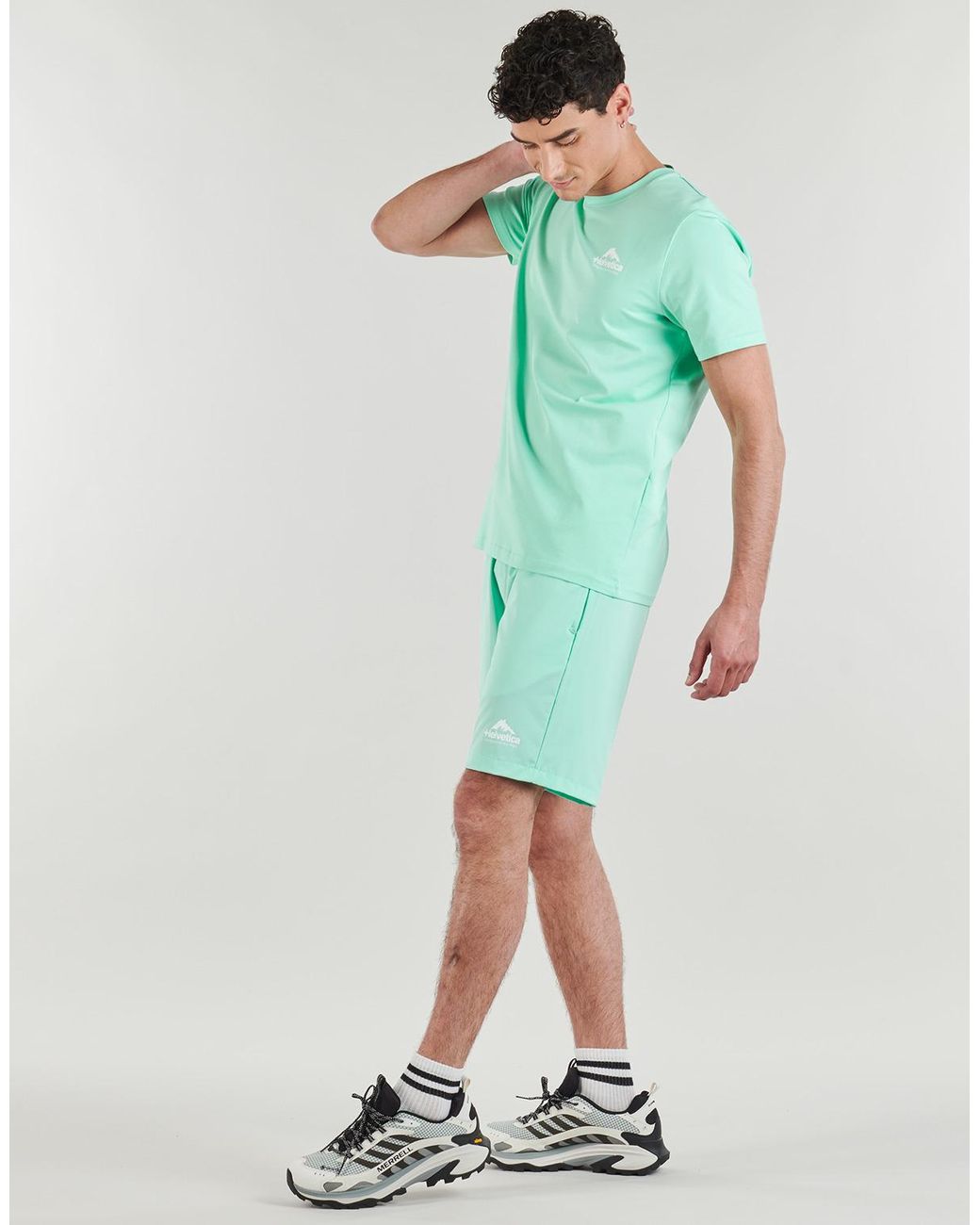 Helvetica Green Shorts Montagne for men